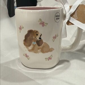 Disney Lady and the Tramp Mug - Cream and Pink